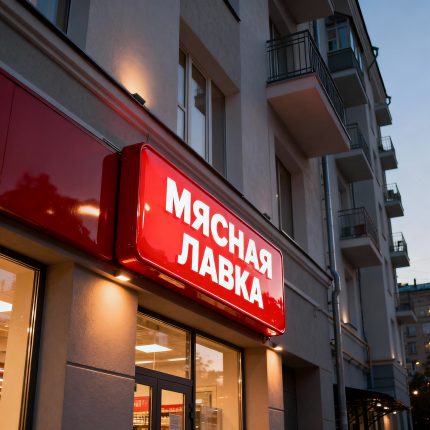 Световой короб (лайтбокс) для мясной лавки