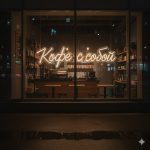 Неоновая надпись «Кофе с собой»