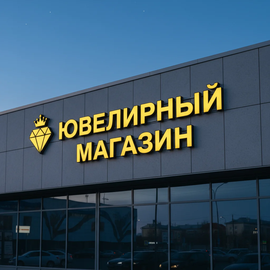 ювелир (4) Вывеска «Ювелирный салон» — Объемные световые буквы — изображение 1