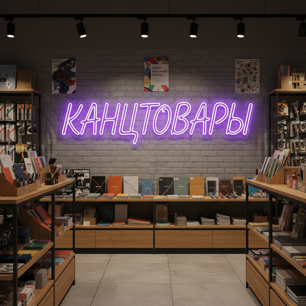 неоновая надпись канцелярский (1)