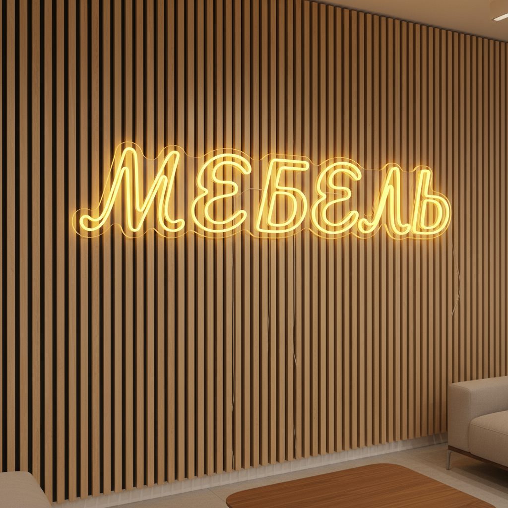 неоновая надпись мебель (1)