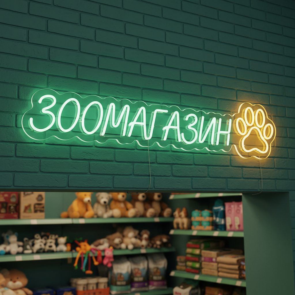неоновая надпись зоомагазин (1)