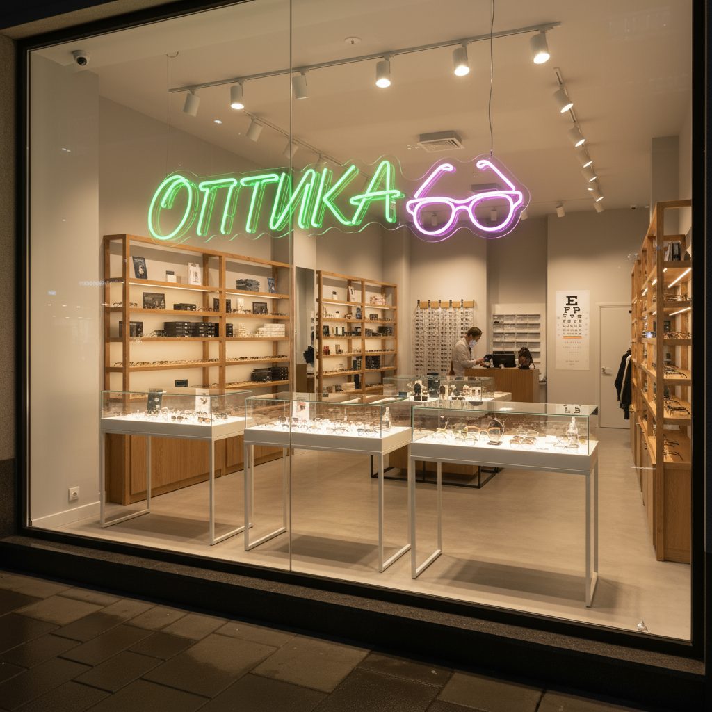 неоновая вывеска оптика (3)