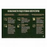 Стенд Особенности подготовки операторов