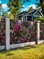 Забор декоративный фотосетка винтажные садовые розы