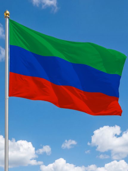 Флаг Республики Дагестан 100х150 см флажная сетка