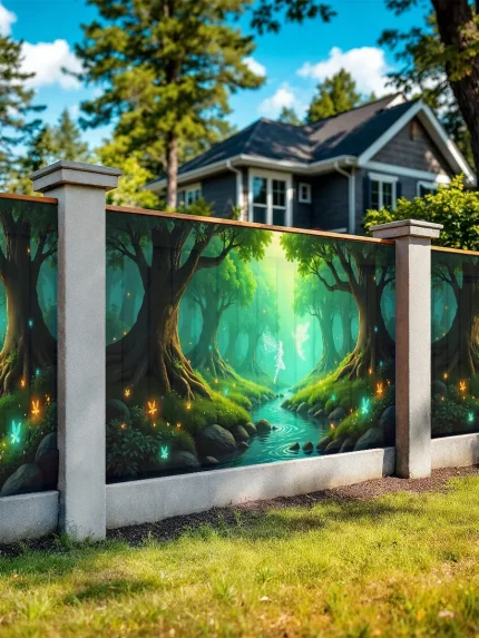 Фотосетка для беседки тропа 6 х 1,5 м стандарт – эпическая панорама для вашего участка