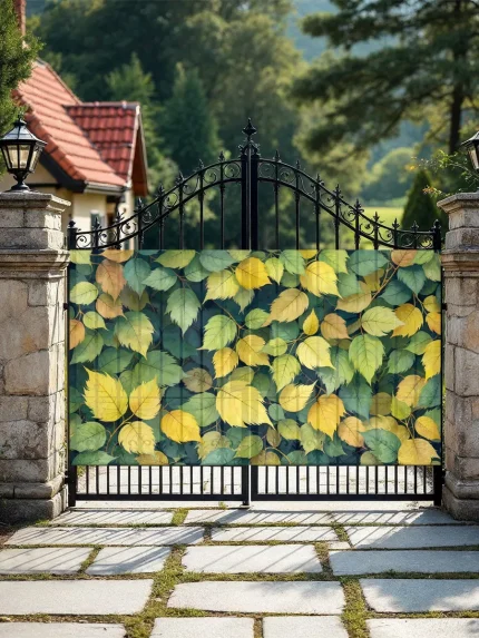 Фото забор листья 3 х 1,5 м стандарт – портал в сказку для дачи и сада