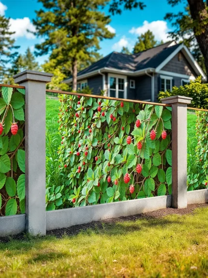 Сетка для забора малина 6 х 1,5 м стандарт – грандиозный декор для протяженных заборов