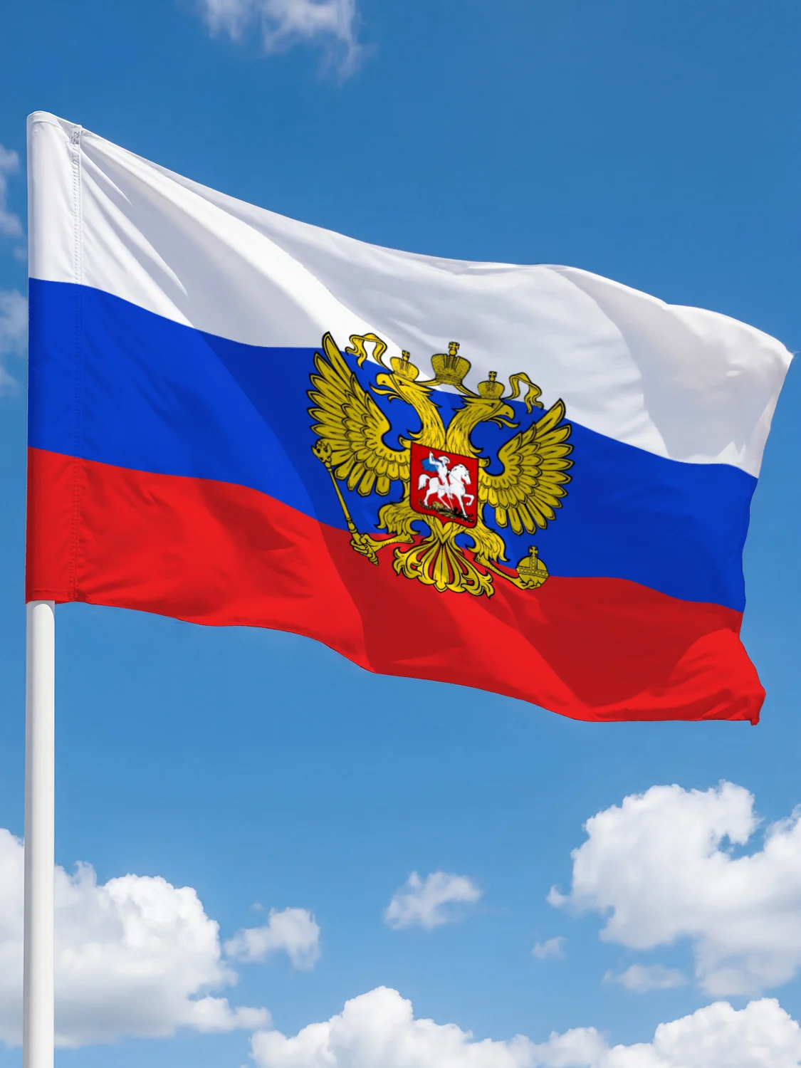 Россия с гербом Флаг России с гербом (триколор) — изображение 1