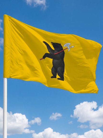 Флаг Ярославской области 150х225 см полиэфирный шелк