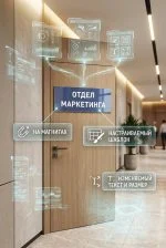Кабинетная табличка в ультратонком алюминиевом профиле (на магнитах) — изображение 5