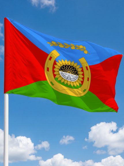 Флаг Гиагинский район 90х135 см полиэфирный шелк