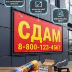 Готовый рекламный баннер «СДАМ» с номером телефона