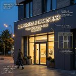 Интерьерная вывеска для химчистки и прачечной в ТЦ с контражурной подсветкой
