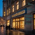 Интерьерная вывеска для книжного магазина в ТЦ с контражурной подсветкой