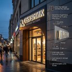 Интерьерная вывеска для обувного магазина в ТЦ с контражурной подсветкой