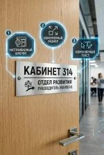 Кабинетная табличка из нержавеющей стали — изображение 5