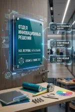 Кабинетная табличка из оргстекла (на дистанционных держателях) — изображение 4
