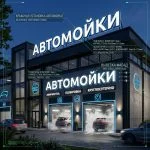 Световая крышная установка (вывеска) для автомойки (и детейлинга)