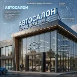 Световая крышная установка (вывеска) для автосалона (дилерского центра)