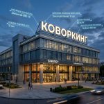 Световая крышная установка (вывеска) для коворкинга