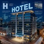 Световая крышная установка (вывеска) для отеля (и гостиницы)