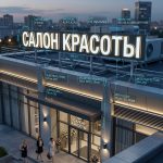 Световая крышная установка (вывеска) для салона красоты
