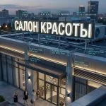 Световая крышная установка (вывеска) для салона красоты