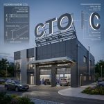 Световая крышная установка (вывеска) для СТО (автосервиса)