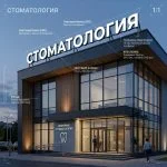 Световая крышная установка (вывеска) для стоматологии
