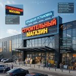 Световая крышная установка (вывеска) для строительного магазина (и хозтоваров)
