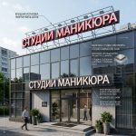 Световая крышная установка (вывеска) для студии маникюра