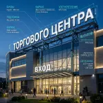 Световая крышная установка (вывеска) для торгового центра (ТЦ)