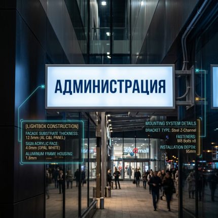 Световой короб (лайтбокс) для Администрации