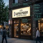 Световой короб (лайтбокс) для барбершопа