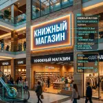 Световой короб (лайтбокс) для книжного магазина