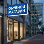 Световой короб (лайтбокс) для обувного магазина