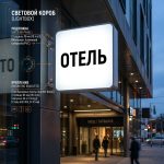 Световой короб (лайтбокс) для отеля