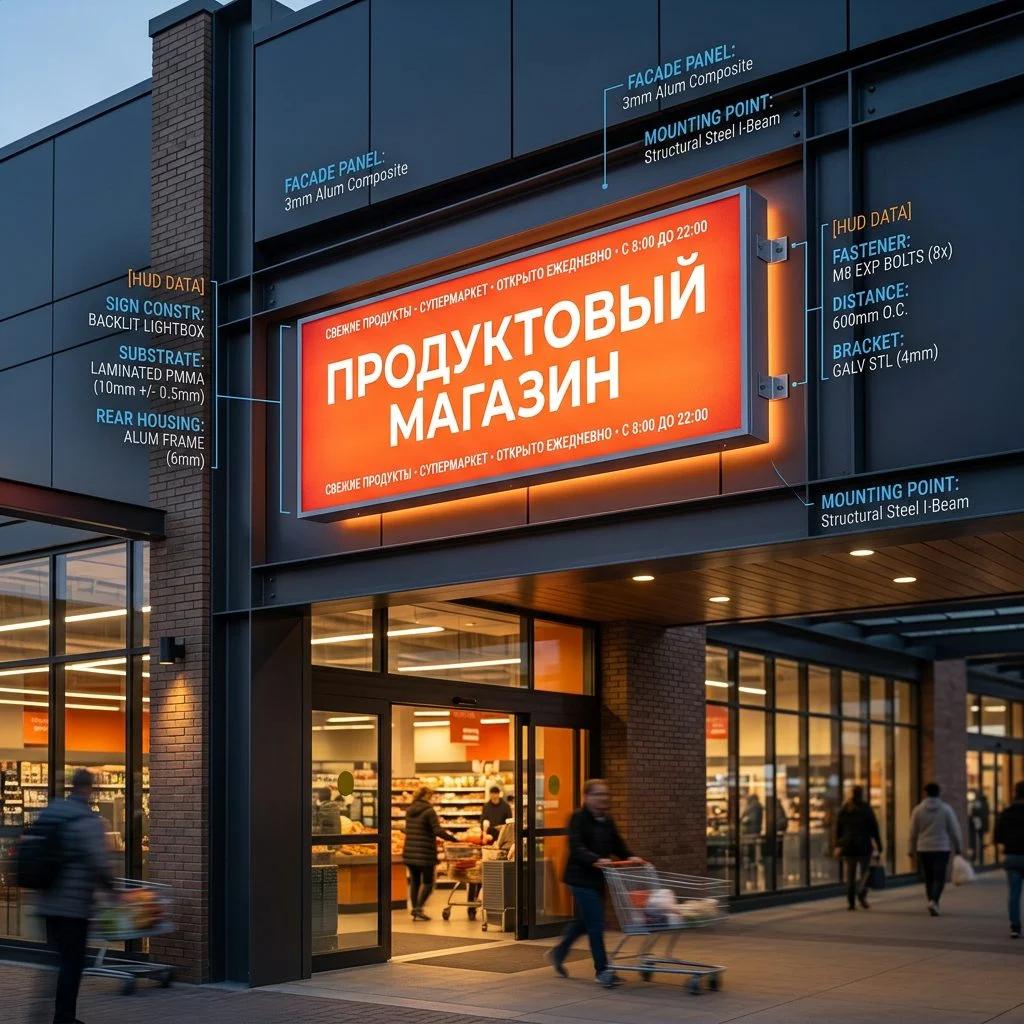 Световой короб (лайтбокс) для продуктового магазина Световой короб (лайтбокс) для продуктового магазина — изображение 1