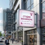 Световой короб (лайтбокс) для студии маникюра