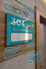 Кабинетная табличка в ультратонком алюминиевом профиле (на магнитах)