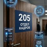 Табличка на дверь кабинета из ПВХ