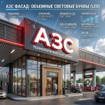 Вывеска «АЗС» — Объемные световые буквы
