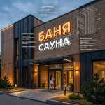 Вывеска «Баня и сауна» — Объемные световые буквы