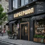 Вывеска «Барбершоп» — Объемные световые буквы