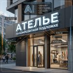 Вывеска для ателье на композитной подложке
