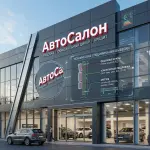 Вывеска для автосалона на композитной подложке