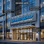 Вывеска для бизнес-центра на композитной подложке