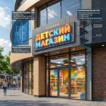 Вывеска для детского магазина на композитной подложке
